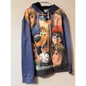 Scooby Doo Hooded Sweatshirt Warner Bros Unisex Hoodie Size Large